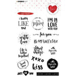 Sellos Clear Filled With Love - Textos de Amor
