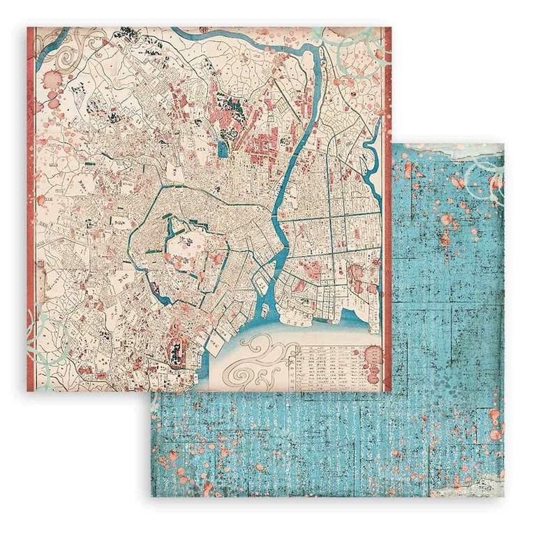 Block de cartulinas ''Fondos Sir Vagabond in Japan'' de 20.3x20.3cm