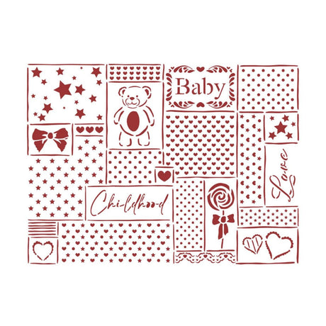 Stencil D 20x15cm DayDream - Patchwork