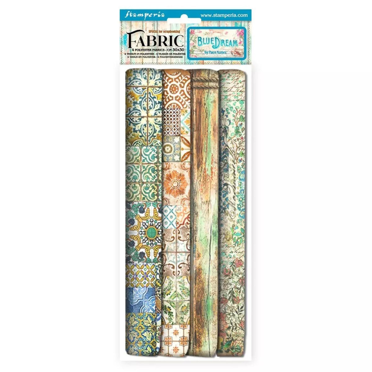 Set de Telas decorativas Poliéster Blue Dream 30x30cm