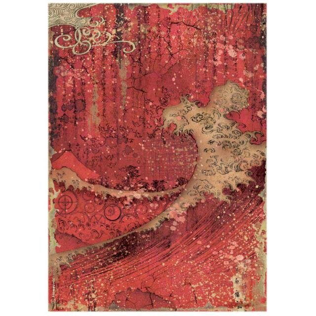 Papel de arroz A4 28gr Sir Vagabond In Japan - Textura roja