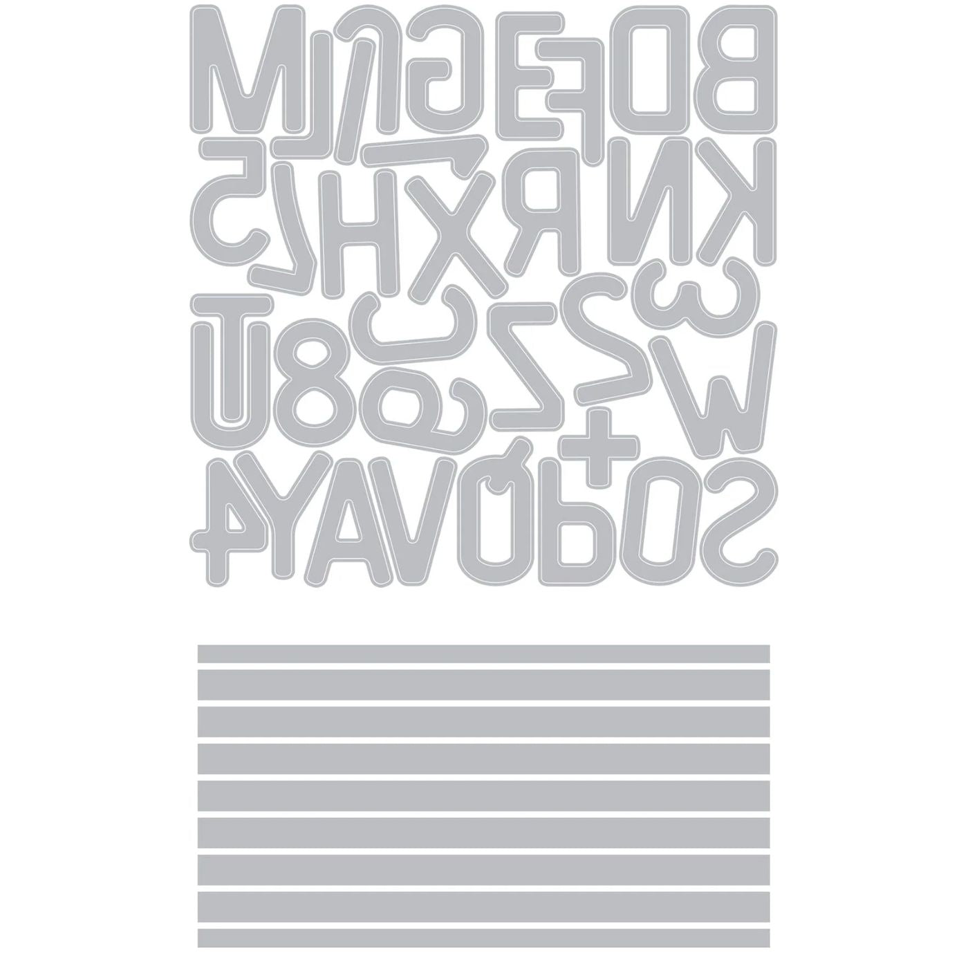 Troqueles Thinlits con Folder Embossing Letterboard para Sidekick de Tim Holtz