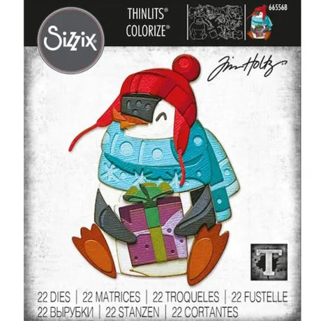 Troqueles Thinlits Tim Holtz Colorize Pingüino Eugenio - Navidad