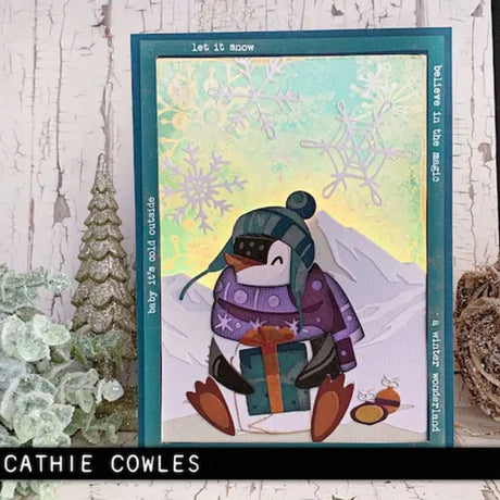 Troqueles Thinlits Tim Holtz Colorize Pingüino Eugenio - Navidad (vista 2)