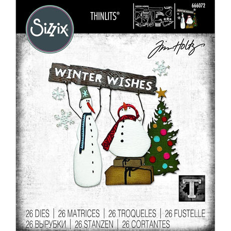 Troqueles Thinlits Muñeco de Nieve - Navidad de Tim Holtz