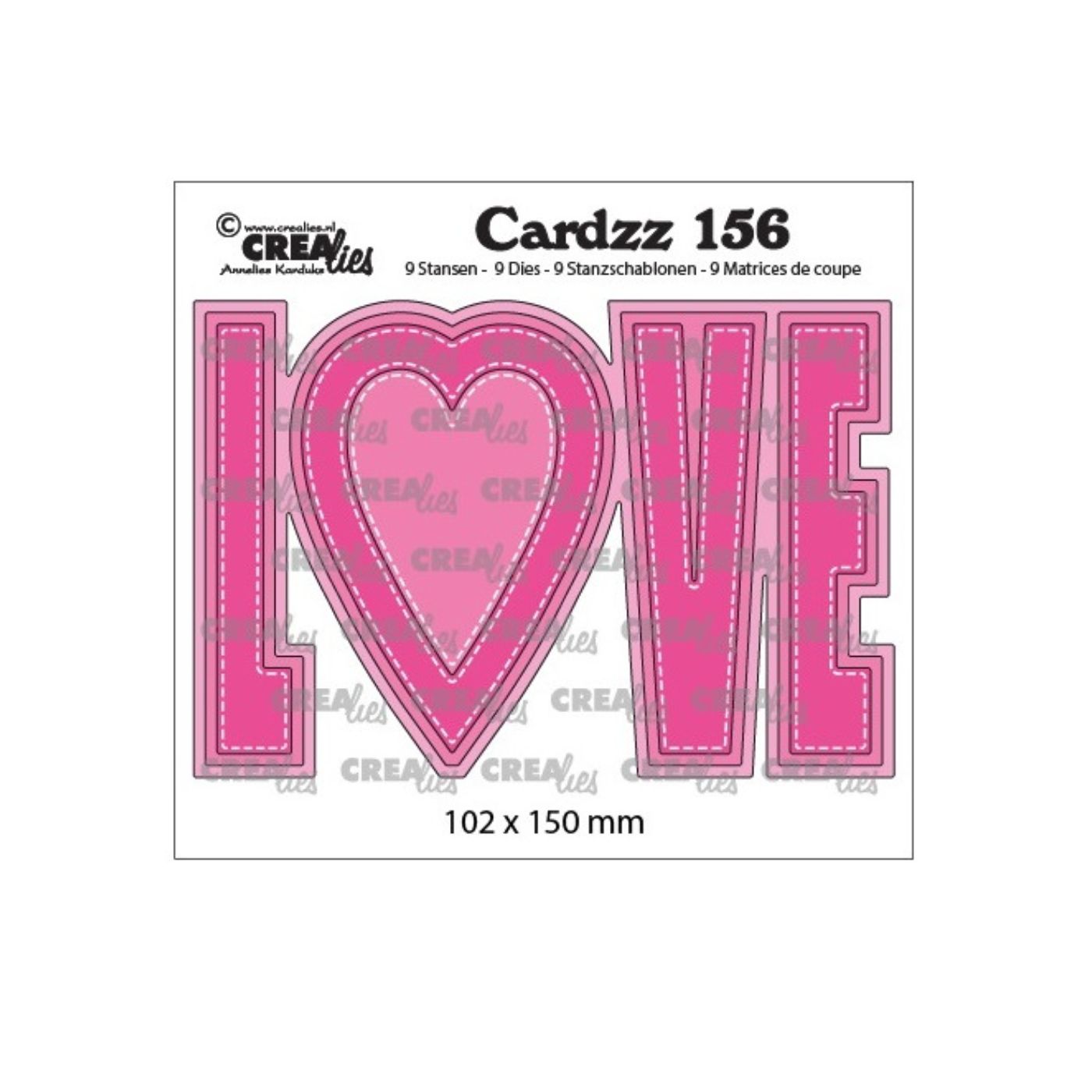 Troquel Cardzz N°156 "Love" Para Tarjeta