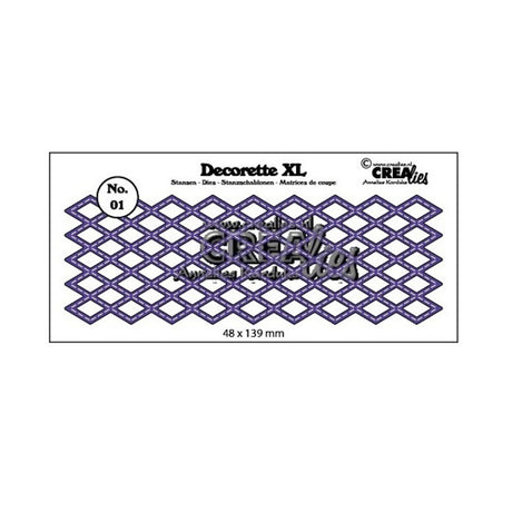 Troquel Decorette XL N°01 Reja Diamantes Borde Costura