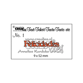 Troquel Text N°1 Felicidades