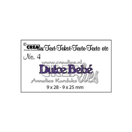 Troquel Text N°4 Dulce Bebé