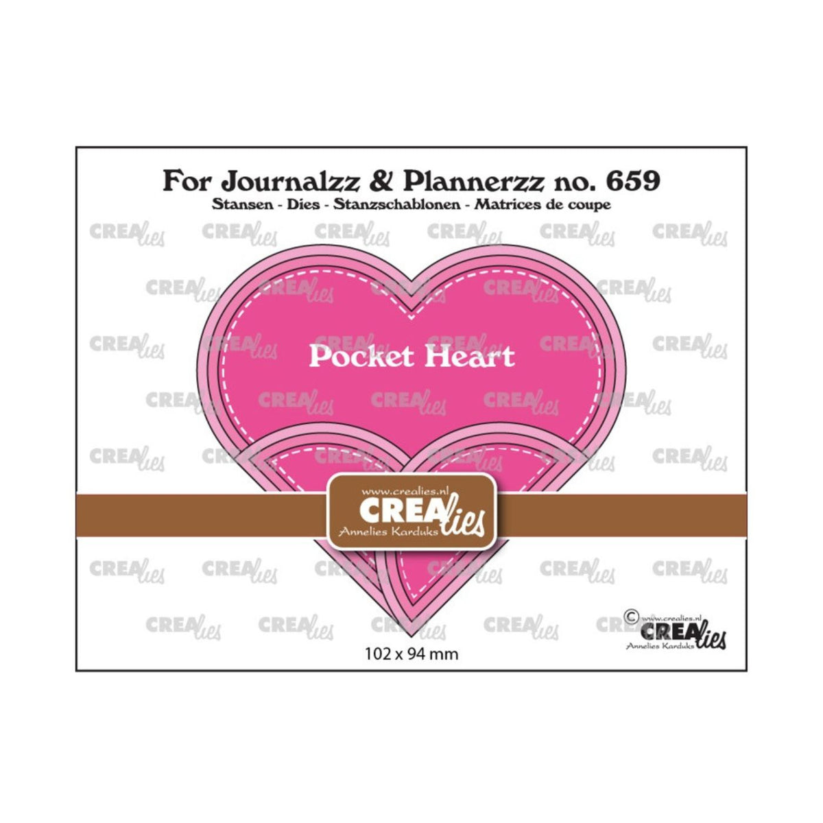 Troquel For Journalzz & Plannerzz Bolsillo - Corazón