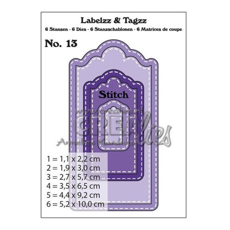 Troquel Labelzz & Tagzz N°13 con Borde Costura