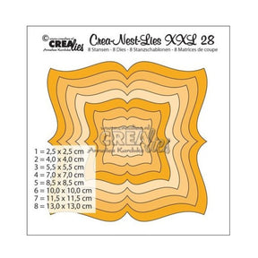 Troquel Crea-Nest-Lies XXL N°28 Cuadrados con Borde de Ondas