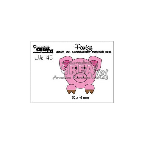 Troquel Partzz N°45 Carita de Cerdito Para Armar