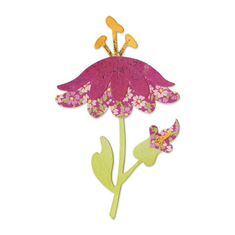Troquel Bigz Flor con Hojas y Tallo #4