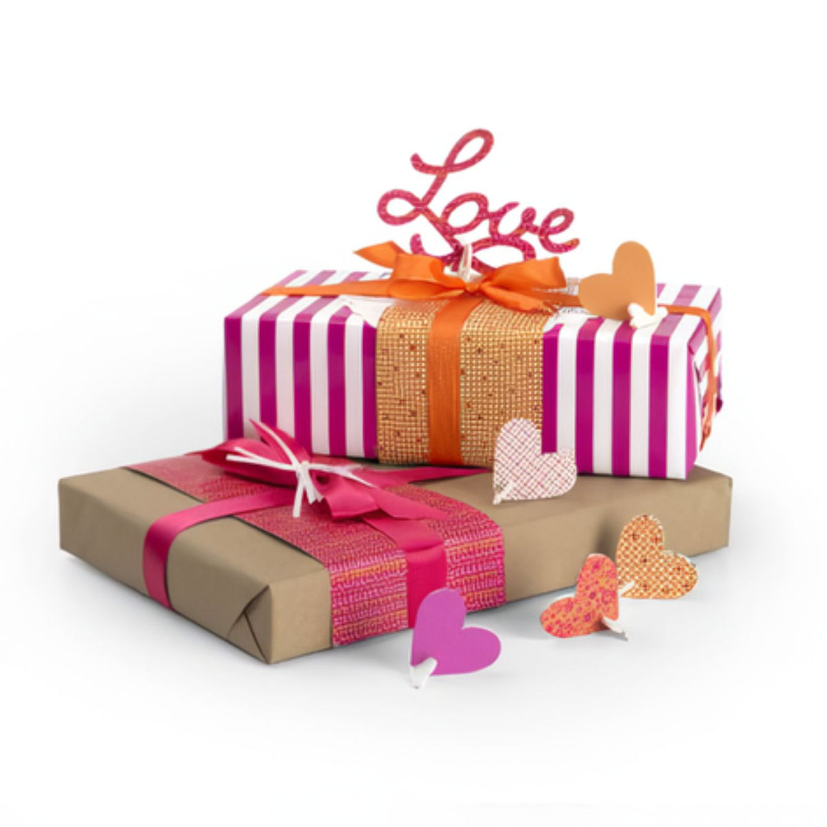 Troquel Bigz Palabra Love con corazones 3D (vista 2)