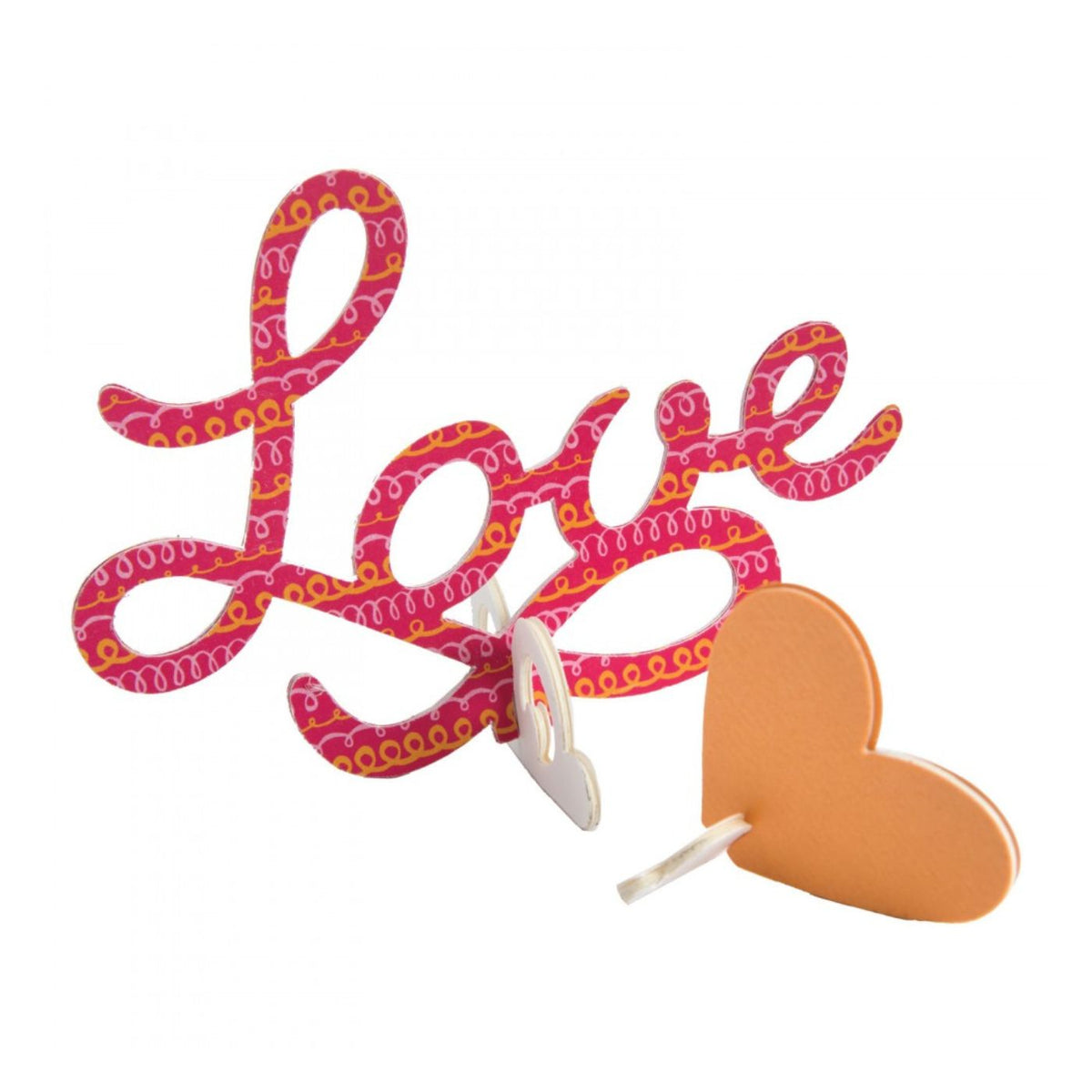 Troquel Bigz Palabra Love con corazones 3D (vista 3)