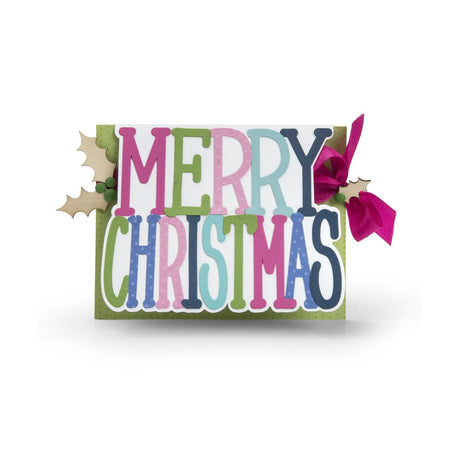 Troquel Framelits Tarjeta, Merry Christmas Drop-ins