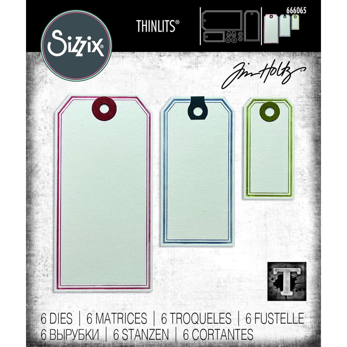 Troqueles Thinlits Framed Tags de Tim Holtz