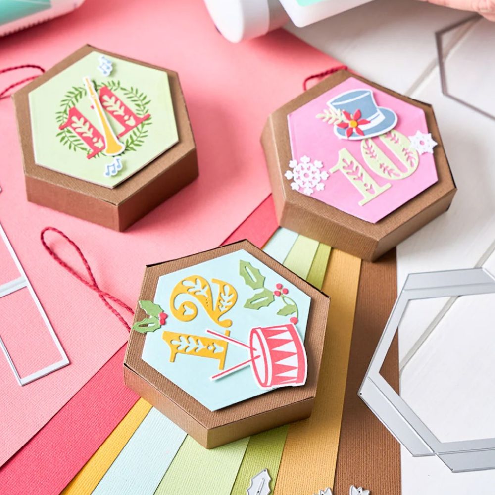 Troqueles Thinlits Cajita de Adornos Colgantes - Navidad