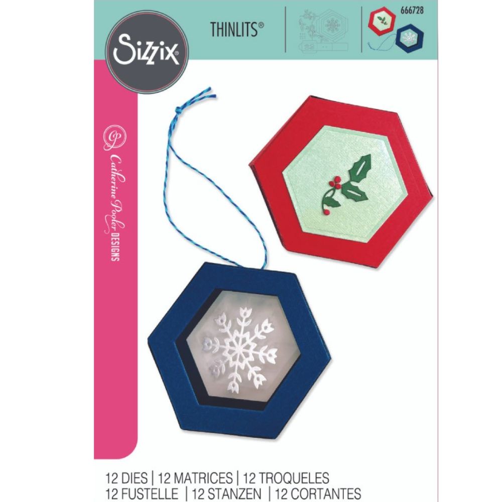Troqueles Thinlits Cajita de Adornos Colgantes - Navidad