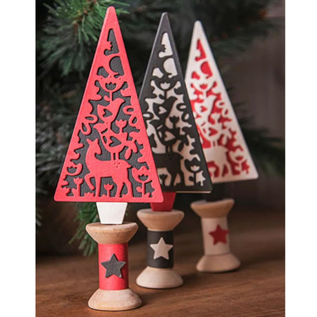 Troqueles Thinlits  Árbol Navidad Folk Art (vista 4)