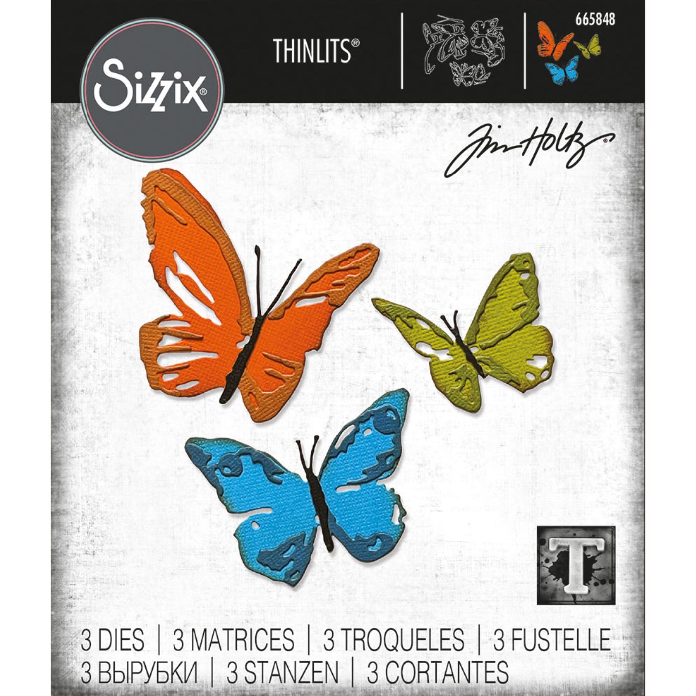 Troqueles Thinlits Mariposas Pinceladas de Tim Holtz