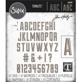 Troqueles Thinlits Alphanumeric Emporium de Tim Holtz
