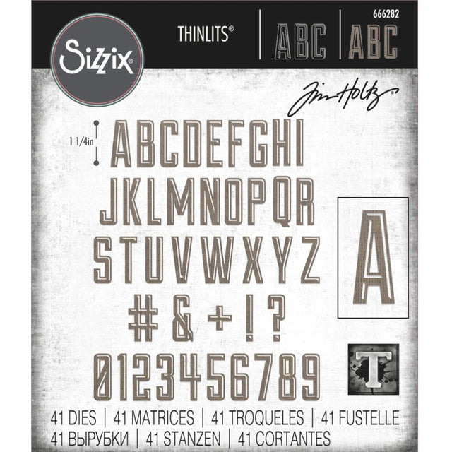 Troqueles Thinlits Alphanumeric Emporium de Tim Holtz
