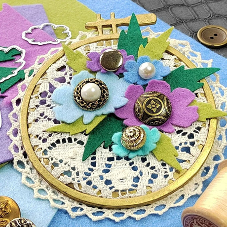 Troqueles Thinlits Sobre, carpeta y flores (vista 2)