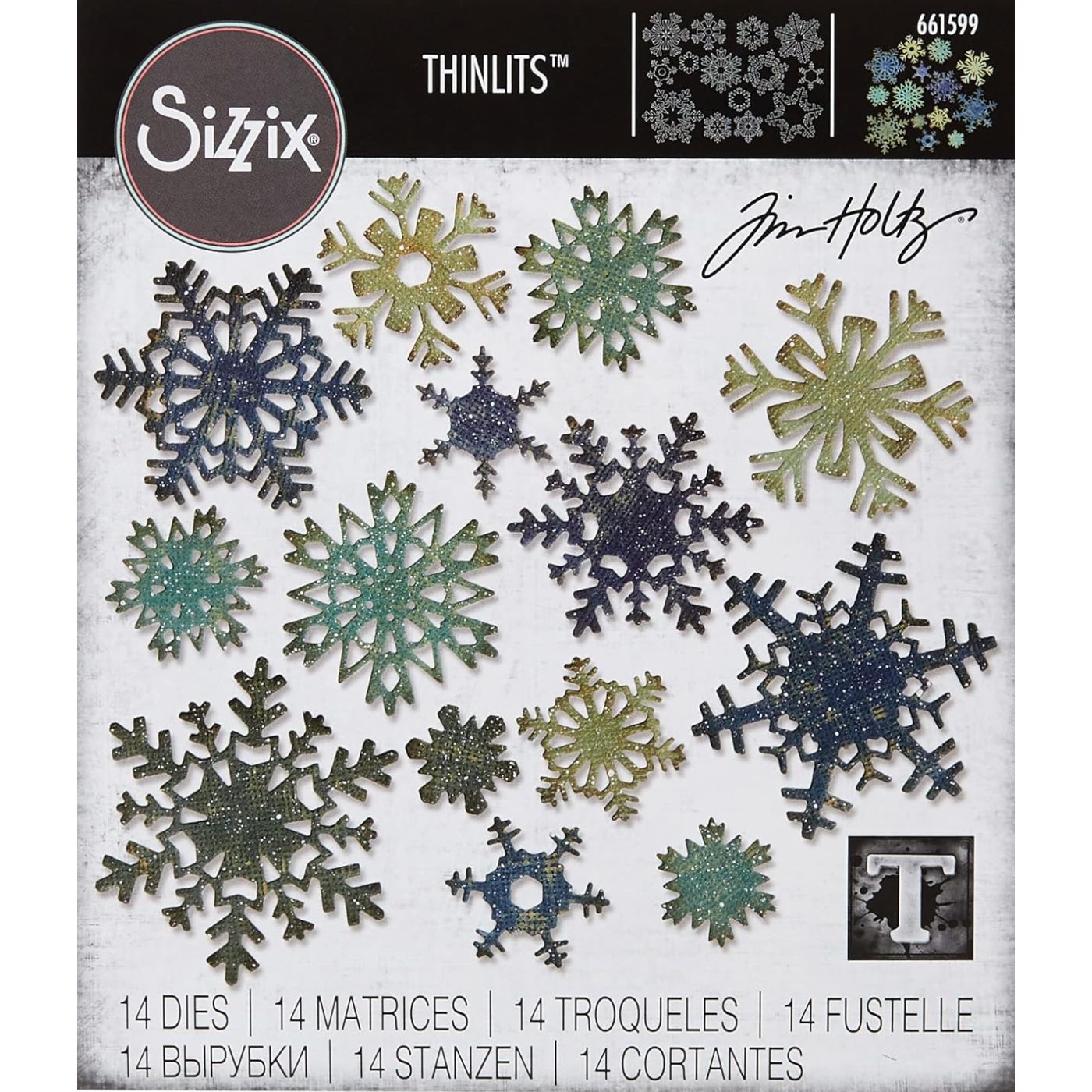 Troqueles Thinlits Tim Holtz Mini Copos Nieve