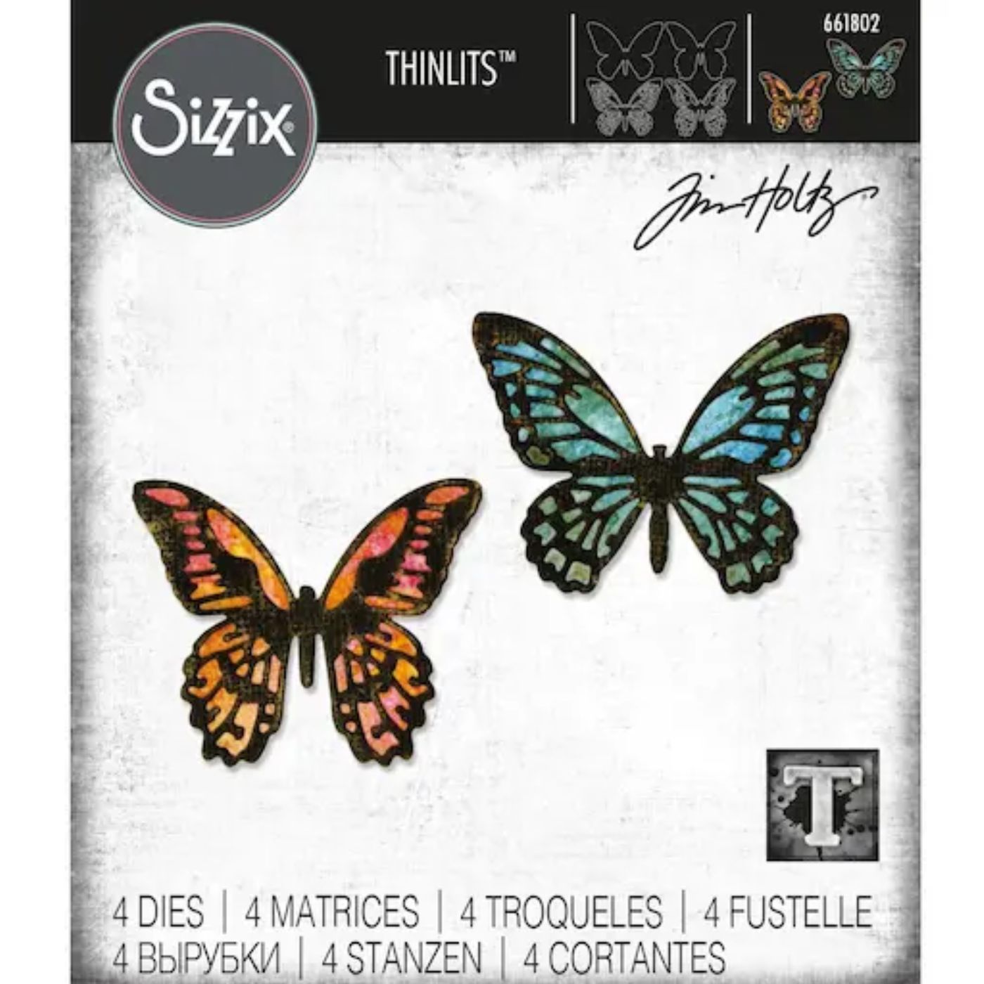 Troqueles Thinlits Mini Mariposas detalladas de Tim Holtz