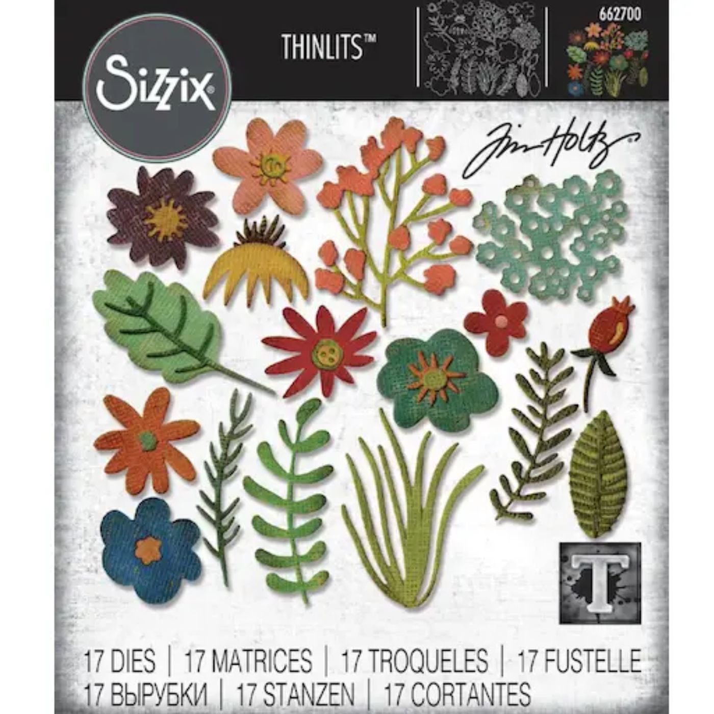 Troqueles Thinlits Floral Moderno #1 de Tim Holtz