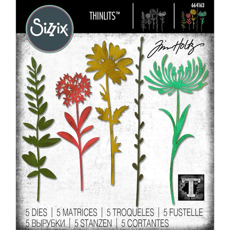 Troqueles Thinlits Tallos de flores silvestres #1 de Tim Holtz