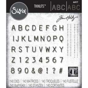 Troqueles Thinlits Etiqueta Alfanumérica de Tim Holtz