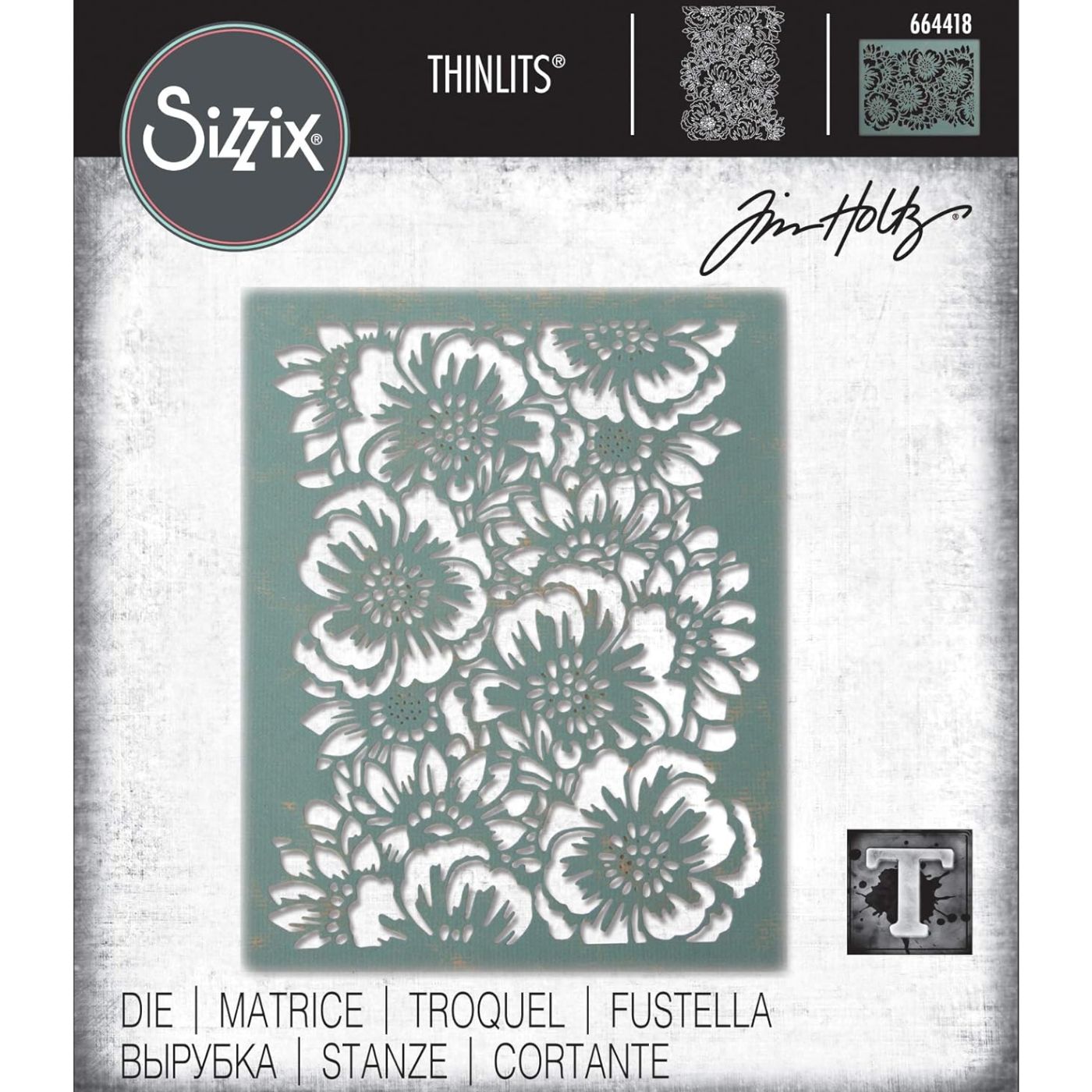 Troqueles Thinlits Fondo Ramo de flores de Tim Holtz