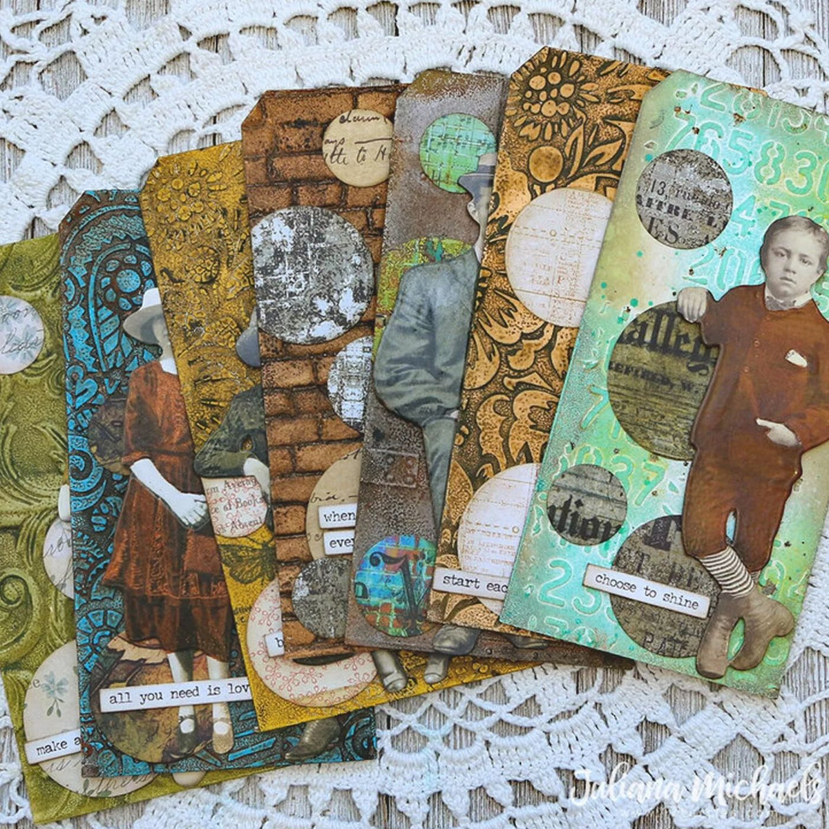 Troqueles Thinlits Stacked Tiles – Circulo de Tim Holtz (vista 2)