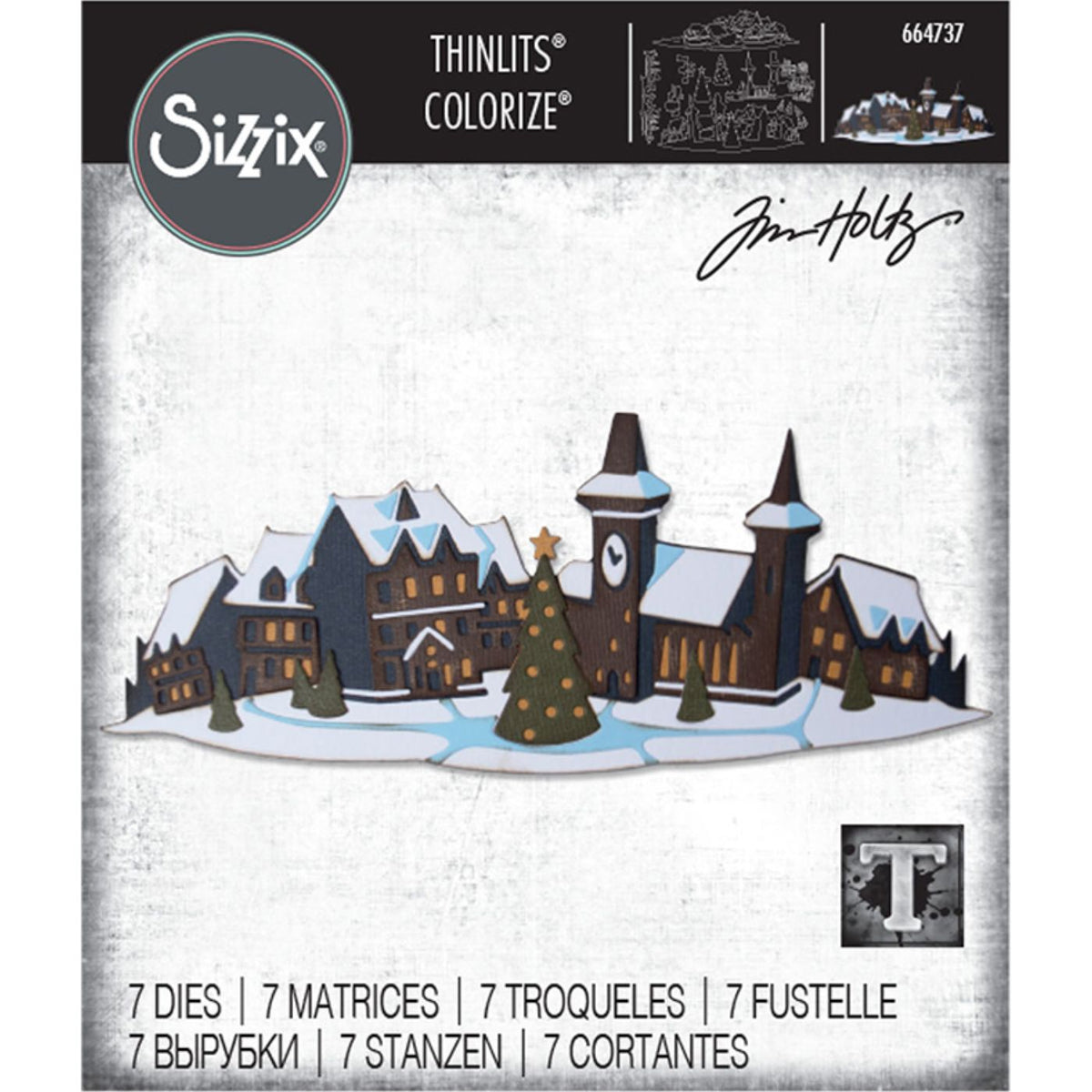 Troqueles Thinlits Colorize Aldea Navideña para armar