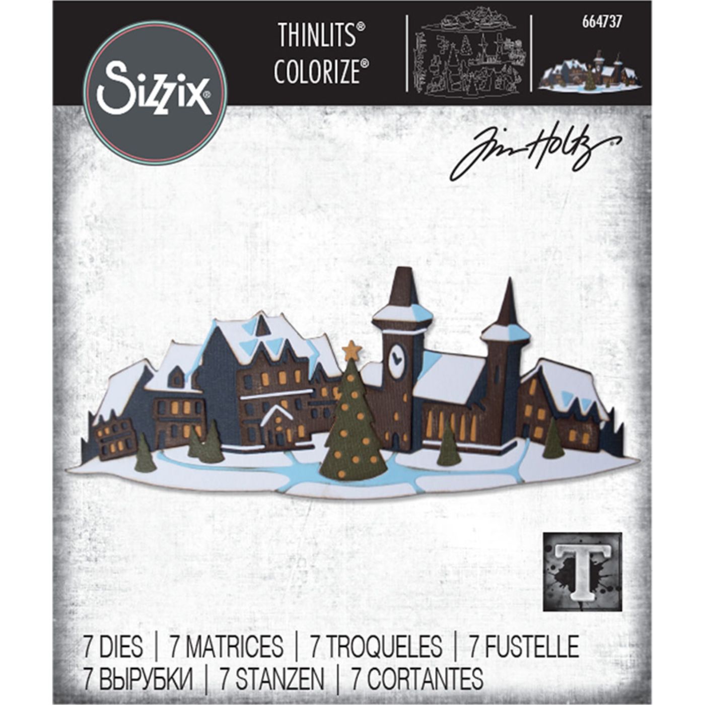 Troqueles Thinlits Colorize Aldea Navideña para armar