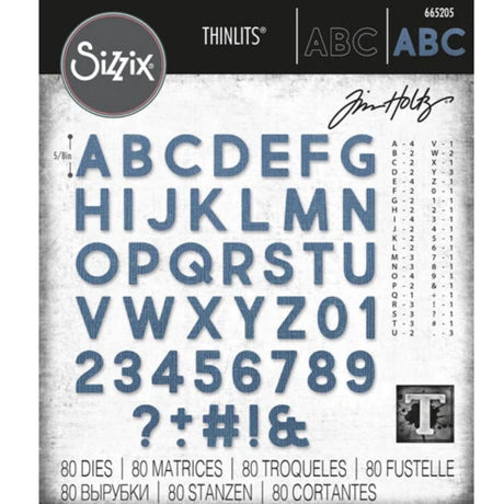 Troqueles Thinlits Caracteres Alfanuméricos en negrita de Tim Holtz