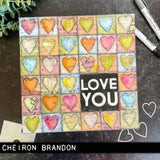 Troqueles Thinlits Stacked Tiles - Corazón de Tim Holtz (vista 2)
