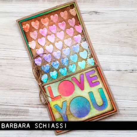 Troqueles Thinlits Stacked Tiles - Corazón de Tim Holtz (vista 3)