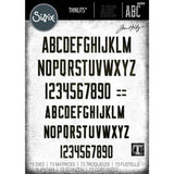 Troqueles Thinlits Alphanumeric Theory Mayúscula de Tim Holtz