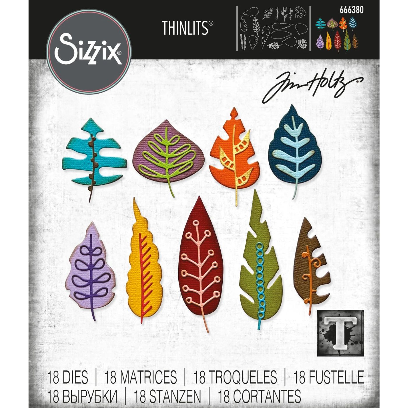 Troqueles Thinlits Hojas artísticas de Tim Holtz
