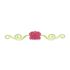 Troquel Sizzlits Tira decorativa - Explosión de flores con cintas