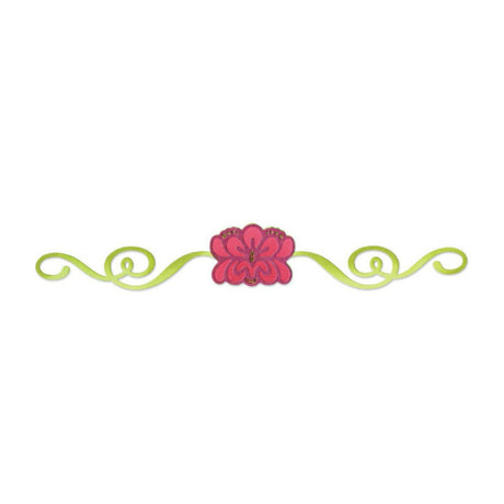 Troquel Sizzlits Tira decorativa - Explosión de flores con cintas