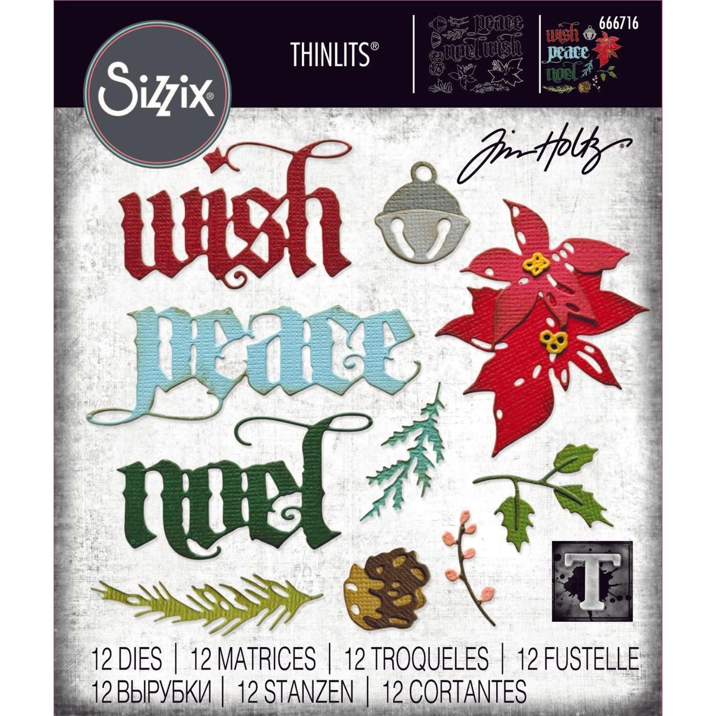 Troqueles Thinlits Vault Holiday Classic - Navidad de Tim Holtz