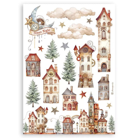 Set 8 hojas de Washi Pad Romantic Gear Up For Christmas - Navidad (vista 4)