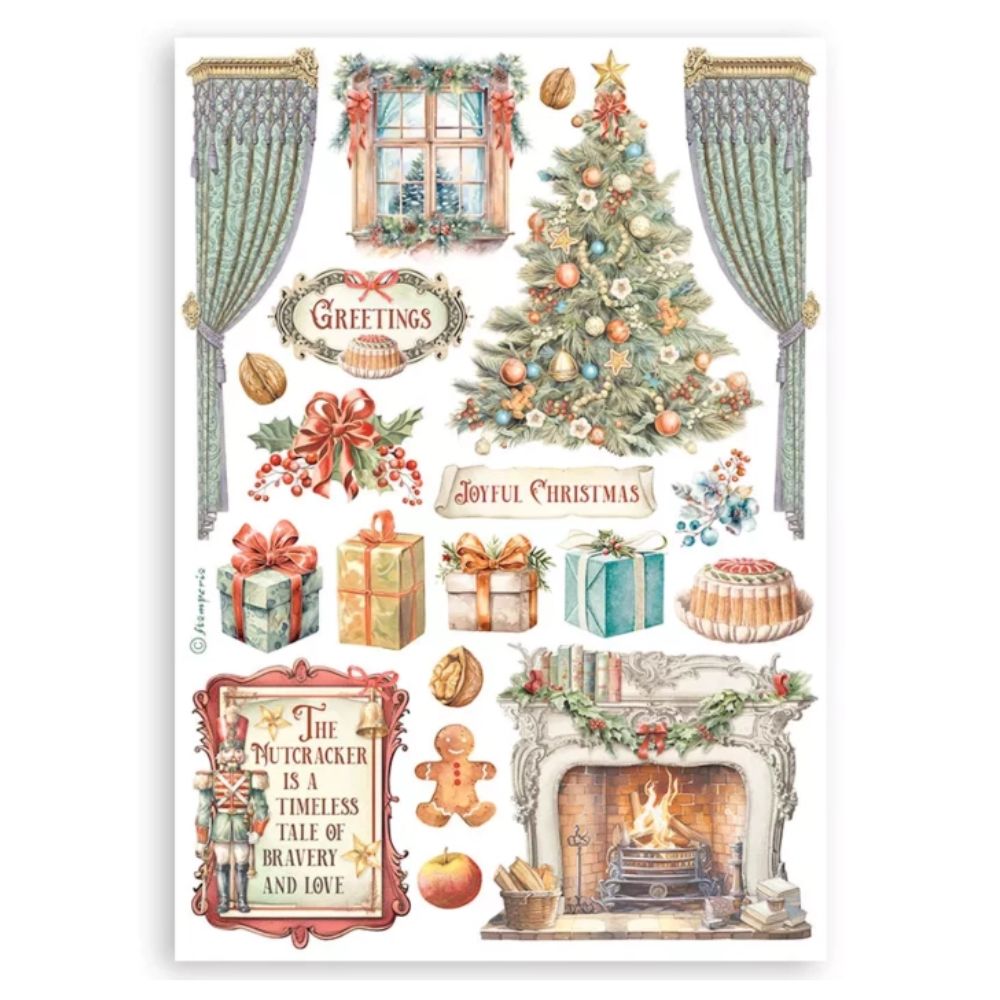 Set 8 hojas de Washi Pad The Nutcracker -Cascanueces - Navidad