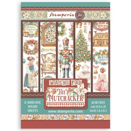 Set 8 hojas de Washi Pad The Nutcracker -Cascanueces - Navidad