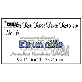 Troquel Text N°6 Es un niño